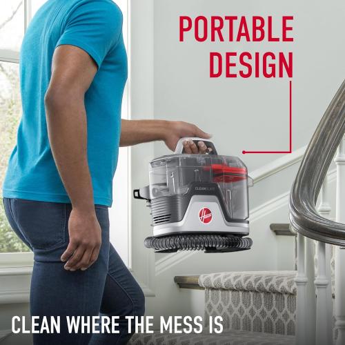 Hoover CleanSlate Plus Portable Carpet   Upholstery Spot Cleaner Machine, Powerful Suction with Versatile Tools, Pet Stain Remover, Car and Auto Detailer, Pair with Hoover Carpet Cleaner Solution