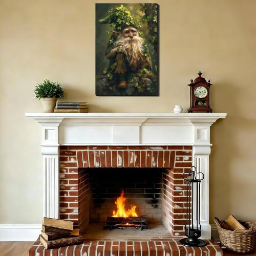 St Patricks Day Canvas Print Wall Art 8x12, St patrick’s Pictures for Living Room Wall Decor, Framed Rustic Clover Poster for Bedroom Office, Green Canvas Artwork for Home Decoration