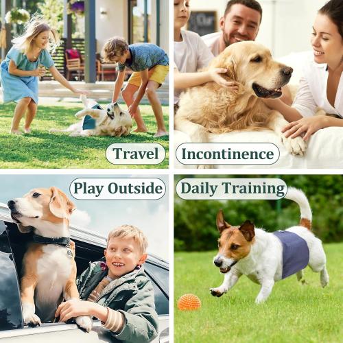 Reusable Dog Diapers Male, Premium Washable Belly Bands for Male Dogs Small, Pack of 5, High Absorbing Male Dog Wraps for Doggie & Puppy in Incontinence or Excitable Urination and Training(S)