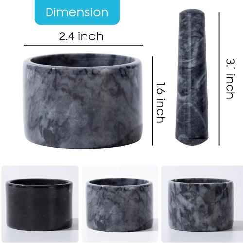 Pill Crusher, Mini Marble and Pestle Set, Pill Crusher Grinder Fine Powder, Arthritic Hands Pill Grinder