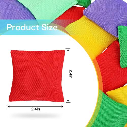 Skylety 30 Pack Small Bean Bags for Tossing Cornhole Games Bulk Kids Mini Nylon Colorful Bean Bags for Outdoor Throwing Sack Fun Sports Family Hand Toss Games