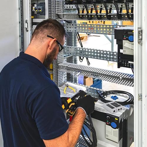 Yellow Wakhow RJ45 Crimp Tool Kit, Ethernet Pass Through Crimper, Network Cat5 Cat6 Cat7 Crimping Tool Repair Kit Includes Cable Tester, Mini Stripper, Blades, 50Pcs Connectors and Strain Relief Boots