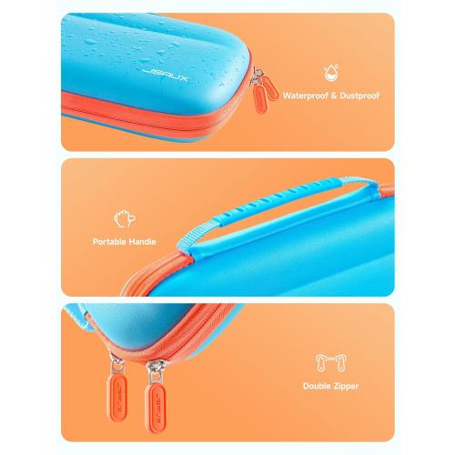 JSAUX Slim Carrying Case for Nintendo Switch 2 2025, Portable Switch 2 Case with 10 Game Slots, Protective Hard Shell for Travel and Storage, Blue