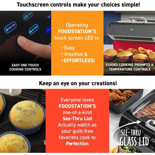Gourmia Smokeless Indoor Grill & Air Fryer raclette grill with Smoke Extracting Technology Extra-Large Nonstick Cooking electric grill indoor Korean BBQ Style 6 Quart FoodStation™