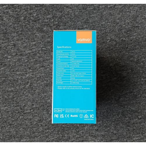 Vamvo Mini Projector with WiFi and Bluetooth 4K Support, Native 1080P Portable Outdoor Smart Projector, Mirror Screen with Android/iOS/PC Compatible with PC/PS5/Phone/TV Stick (Silver)