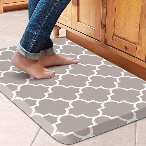 WISELIFE Kitchen Runner Rugs Anti-Fatigue mats,,Non Slip Waterproof Ergonomic Comfort Mat for Kitchen, Floor Home, Office, Sink, Laundry,Khaki