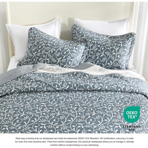 DDUOXIN Lightweight King Bedspread 120x120 - 100% Cotton Reversible Oversized King Quilt