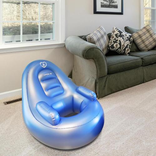Blue BBL Inflatable Chair with Ottoman for After Butt Surgery Recovery,Sitting,Sleeping,Pregnancy and Relaxation and BBL Pillow Results Lifting Cushions for BBL Lipo 360(Air Pump Not Included)