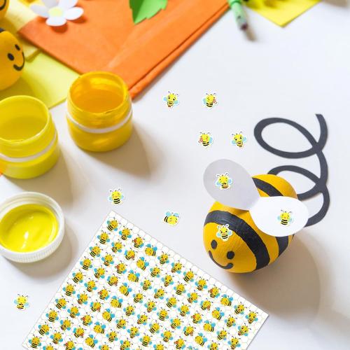 Lincia 1200 Pcs Bee Glitter Stickers Cute Animal Reward Stickers