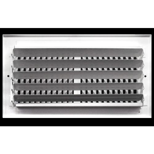 12x8 Supply Air Vent Cover 2-Way Grille for Wall or Ceiling Duct Opening - Adjustable Register Flat Stamped Face Air Diffuser by HVAC Premium - White - Overall Size: 13.75 x 9.75