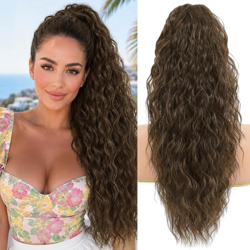 Ponytail Extension 22 Inch Claw Curly Pony Tails Hair Extensions for Women
