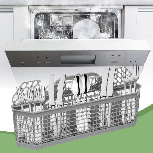 WD28X10128 Universal Dishwasher Utensil Silverware Cutlery Basket Compatible with GE Whirlpool Kenmore Maytag Frigidaire KitchenAid Samsung LG Dishwasher,Part No.WD28X10127, WD28X10131