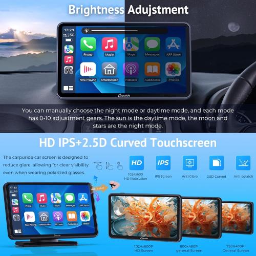 Carpuride 7 Inch Carplay Screen & Android Auto