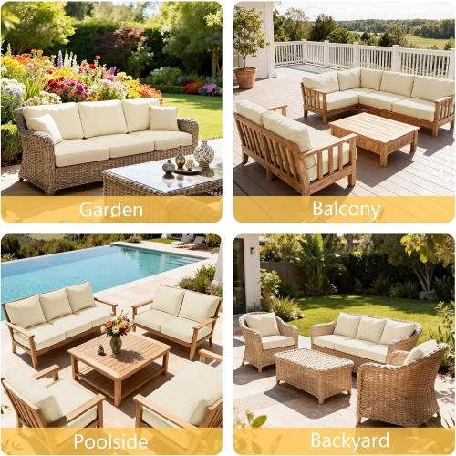 Outdoor Cushion Covers Only, 20-27 inch Universal Fit‼️missing one‼️