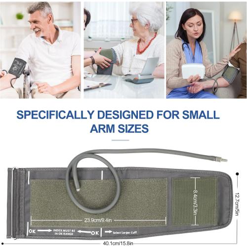 Extra Small Blood Pressure Cuff 5.9”-9.5”, Only for Slim or Tiny Arms, Replacement Arm Cuff with 6 Connectors, Use Original Connector if Not Compatible