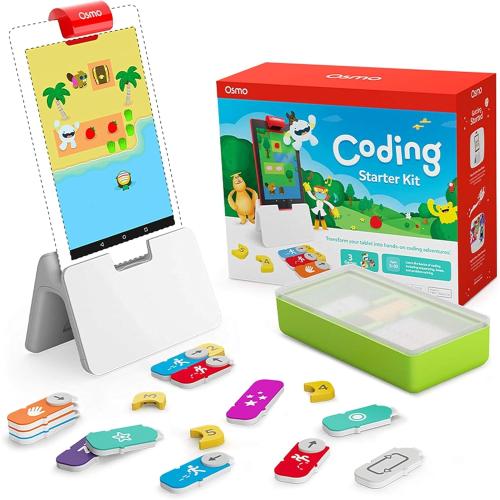 Osmo Coding Kit, Ages 5-10 , Coding for Kids, Learn to Code, STEM, Fire | Includes Osmo Fire Tablet base   3 games teaching real coding logic, sequencing & problem-solving through puzzle play