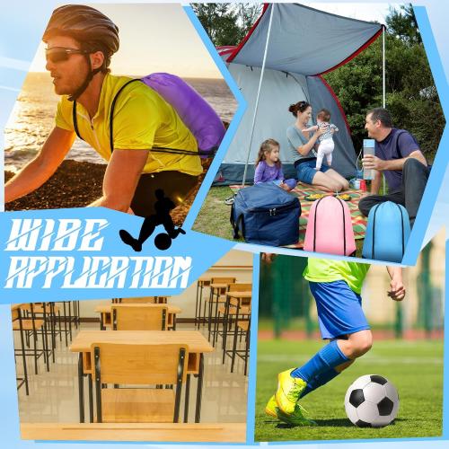 Honeydak 24 Pcs 17 oz Plastic Water Bottles Bulk and Drawstring Backpack Set Reusable Flip Top Leakproof Water Bottles with Handle for Adults Sports Gym Travel Party Outdoor End of Year Gifts