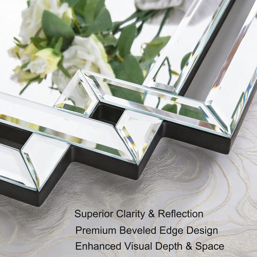 30 X 59 Large Wall Mirror for Decor, Glass Decorative Mirror with Beveled Edge and Glass Frame for Bathroom, Entrance, Living Room, Horizontally/Vertically Design