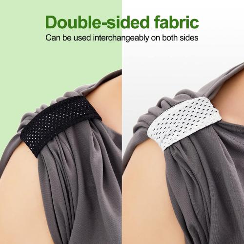 Amylove 8 Count Softball Sleeve Holders Jersey Sleeve Ties with Hook and Loop Fasteners Straps for Shirts Scrunchies for T-Shirts Soccer Baseball Sports Activities(Black, White)