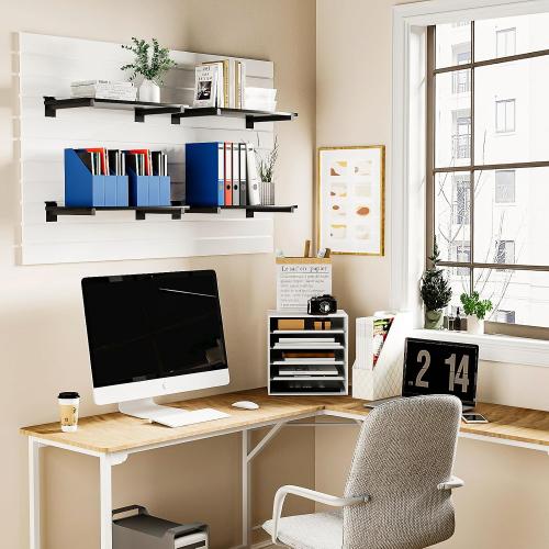 Wood Slatwall Shelves, Slat Wall Shelf Slatwall Acccessory for Garage, Home Improvement, Retail Display