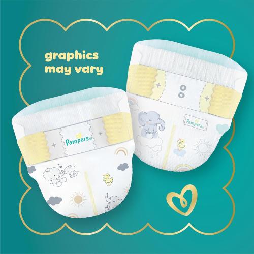 Pampers Swaddlers Diapers, Size 1 (8-14 lbs), 198 Count, Hypoallergenic, Absorbent, Keeps Baby Dry and Comfortable, Skin Safe Disposable Newborn Baby Diaper