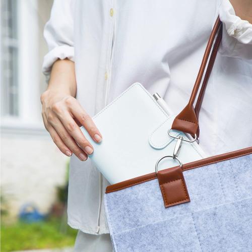 Saveyon Blue A6 Binder & 12 Clear Envelopes, Cash Envelope Binder for Budgeting, Mini Cash Envelope Wallet, Budget Envelopes for Cash System, Practical Organizer for Personal Cash Flow Management