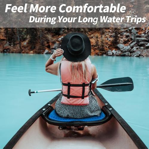 Kayak Seat Cushion, Anti Slip Thicken Gel Kayak Seat Pad Breathable Waterproof Kayak Cushion for Kayaks Canoe and Boat, Lifetime Kayak Accessories Equipment Gear for Fishing Kayak (Blue 2 Packs)