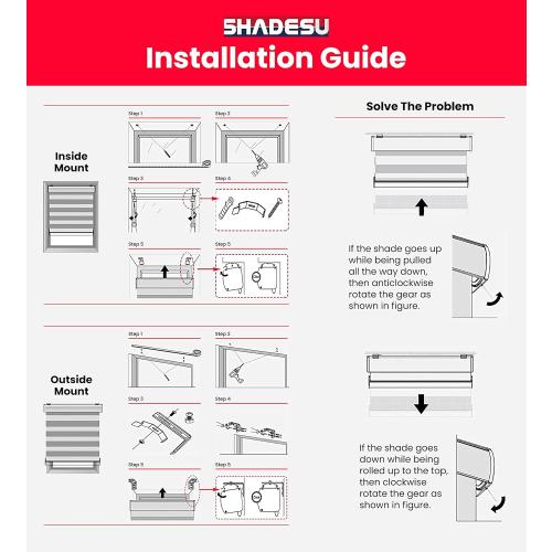 Shadesu Cordless Zebra Blinds for Windows, Dual Layer Free-Stop Zebra Shades, Light Control for Day and Night, Sheer Blinds for Indoor Windows, Bedroom, Kitchen Custom Made