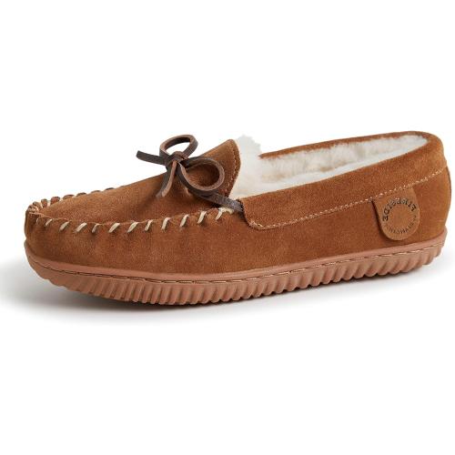 Fireside by Dearfoams Women's Alice Springs Genuine Shearling Indoor/Outdoor Moccasin (Size 6)