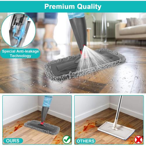 CLDREAM Spray Mop for Floor Cleaning with 3pcs Washable Pads