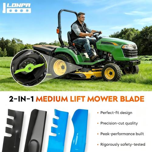 ILONPA 942-05052A High Lift Mower Blades for Cub Cadet ZT1 XT1 50 inch Deck