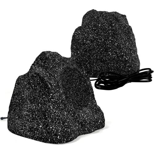 STUDIOFINIX 8 Outdoor Rock Bluetooth Speakers Waterproof Powerful 600 Watt Deep Bass All Weather Durable for Outdoor Garden Pool Patio Deck Porch BBQ (1 Pair)