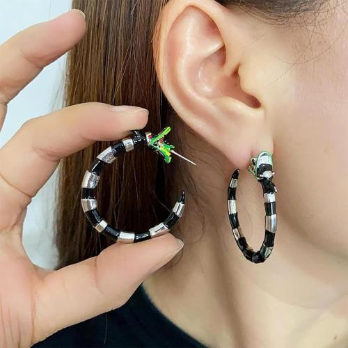 Coral Snake Earrings for Women Halloween Snake Hoop Earrings Gothic Punk Jewelry Halloween Cosplay Costume Shirts Accessories