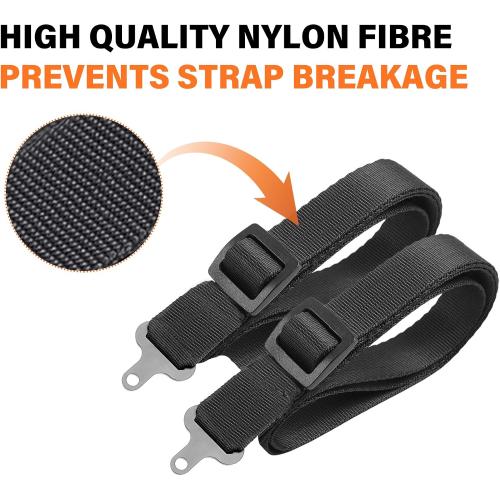 Heavy-Duty Engine Lifting Sling, 2-Point Or 4-Point Adjustable Nylon Straps with Steel Lift Plate, 1,200 lb Capacity, Universal Fit for Engine Hoists