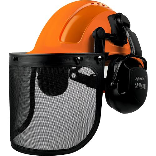 Q20X Forestry Safety Helmet 3 in 1 Chainsaw Arborist Helmet with Face Shield Ear Muffs Hearing Protection Hard Hats ANSI Z89.1 OSHA
