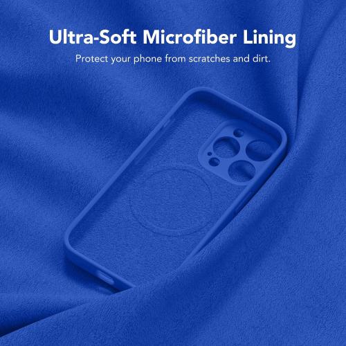 Magnetic for iPhone 13 Pro Max Case, Compatible with MagSafe, [Full Camera Protection][Screen Protector] Silicone Shockproof Protective Phone Case for iPhone 13 Pro Max 6.7, Klein Blue