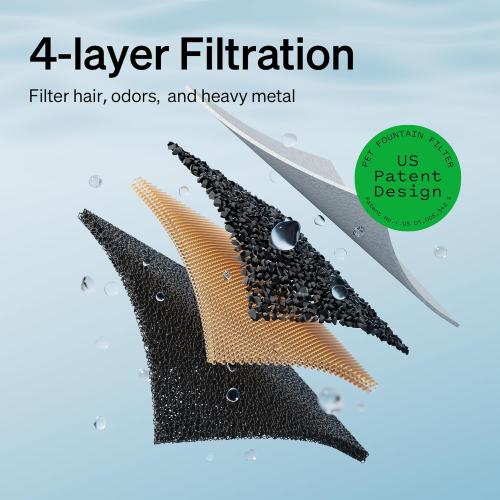 PETLIBRO Cat Water Fountain, Cat Fountain Indoor Stainless Steel Tray, 2.5L/84oz Wireless Pump Pet Water Fountain, Cat Water Dispenser with Two Flow Modes, Pet Fountain for Drinking Easy Clean