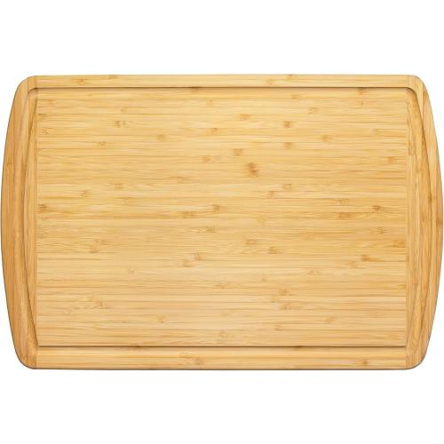 Size Medium Color beigeBamboo Cutting Board with Juice Groove,Natural