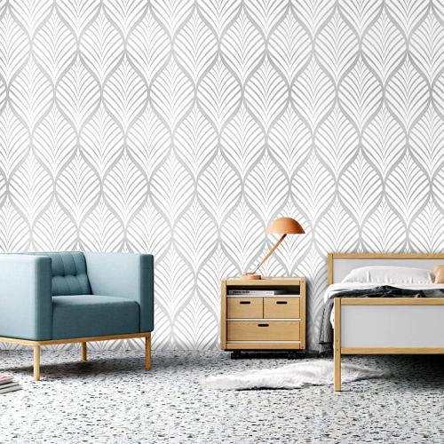 Gold & White Leaves Peel and Stick Wallpaper Texture Contact Paper Self Adhesive Leaf Stick on Removable Vinyl Roll for Home Decorative 17.7''x79''