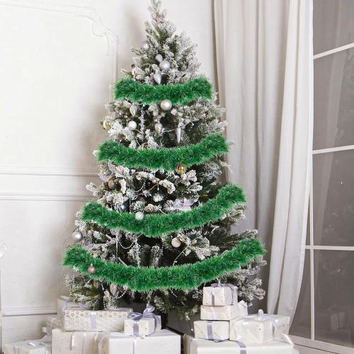 50ft Christmas Garland,Greenery Artificial Pine Garland Twisted Hanging Garland Holiday Decor for Stairs Mantle Fireplace Home Party Holiday Christmas Decoration Indoor Outdoor Decor