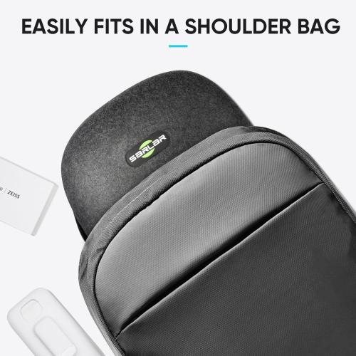 sarlar Hard Carrying Case for Oculus Meta Quest 3/3S/Apple Vision Pro M5/M2/Galaxy XR VR Headset and Controller Accessories, Minimalist Aesthetic for Travel and Home Storage, Black