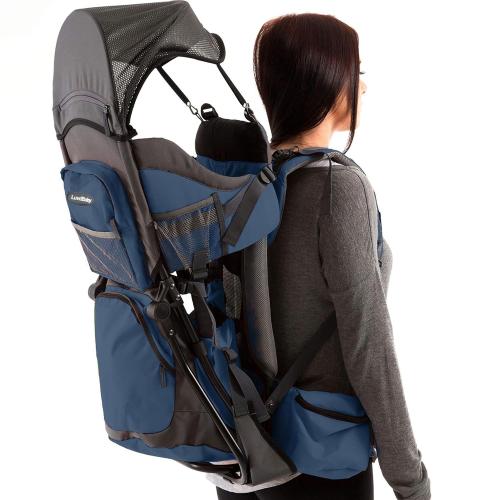 Hiking Baby Carrier Backpack - Comfortable Toddler/Baby Backpack Carrier System with Diaper Change Pad, Insulated Pocket   Rain and Sun Hood to Protect Your Child