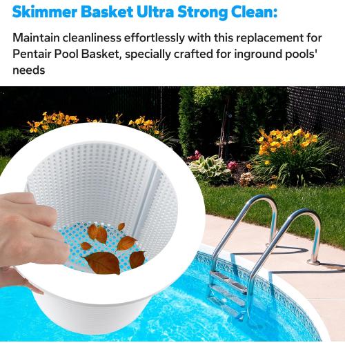 R38013A Pool Skimmer Basket for Inground Pool Compatible with Pentair American Admiral Skimmer Basket Pool Basket Skimmer Pool Skimmer Basket Replacement for Pentair r38013a