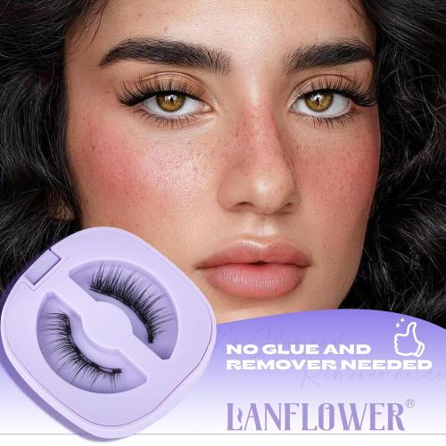 Magnetic Eyelashes with Applicator Natural Wispy Magnetic Lashes Easy Apply No Need Glue False Eyelashes by Lanflower
