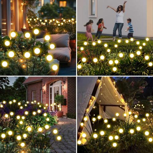 Solar Garden Lights Outdoor, 6 Pack Firefly Swaying Lights, Waterproof Garden Decor for Yard Patio Pathway Lawn, Gardening Gifts for Women Christmas Decoration