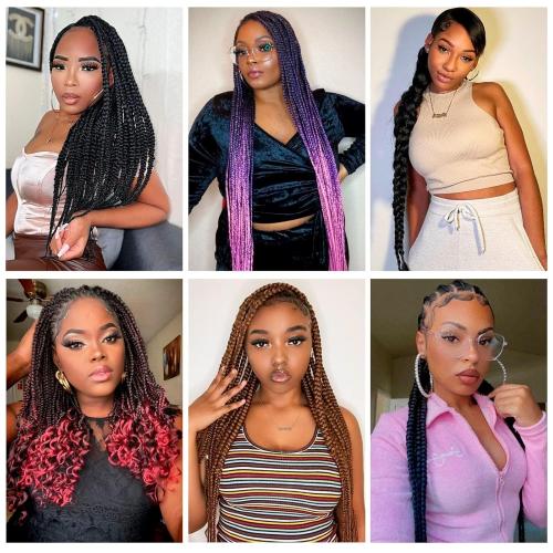 Pre-stretched Braiding Hair - 24 Inch 8 Packs Blonde Long Braiding Hair For Twist or Box Braids, Yaki Texture Hot Water Setting Synthetic Braiding Hair Extensions (24 Inch, #27-8P)