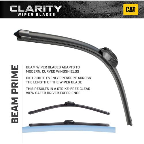 CAT Clarity Wiper Blades (1-Pack), Premium Performance Direct OEM Replacement, Universal Fit Front Windshield Wiper Blades, Durable Streak-Free Spotless Silent Easy Installation - 24