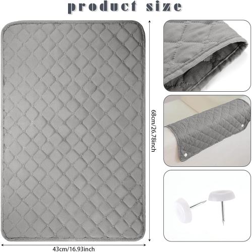 Moukeren 3 Pieces Recliner Headrest Protector Headrest Cover for Recliner Chair Sofa Covers Couch Chair Head Protector for Sofa Furniture Protectors(Light Gray)