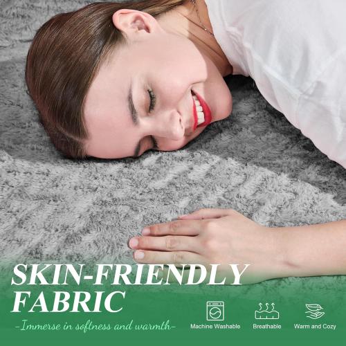 Hobestluk Bean Bag Chair Big Bean Bag Lounger for Adults Bean Bag Couch with Memory Foam Filled for Living Room, Bedroom or Balcony (Chevron Plush Grey)