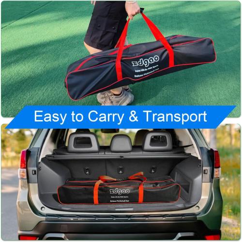 Zdgao Pickleball Net for Driveway with 22FT Regulation Size Pickleball Net, 4 Outdoor Pickleballs and Carry Bag, Weather Resistance Strong Steel Frame